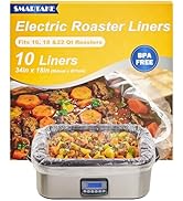 SMARTAKE Electric Roaster Liners, 10 Count Disposable Roaster Liners, Fits 16, 18, 22 Quart Roast...