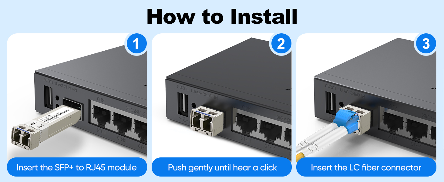 how to install this 10gb sfp tranceiver