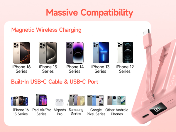 LVFAN 10000mAh Magnetic portable charger