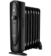 JASUN Mini Oil Filled Heater, Adjustable Temperature Compact and Slim Portable Space Heater, Elec...