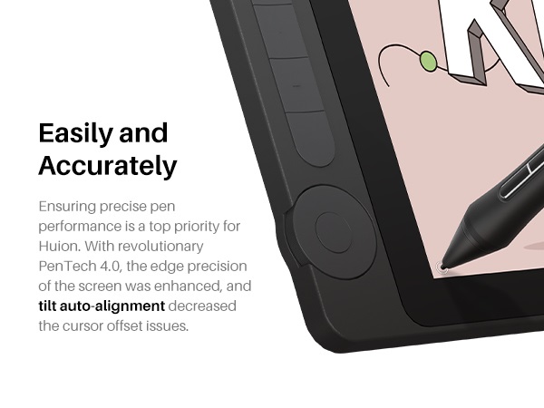 Kamvas 13 Drawing Tablet tilt auto-alignment