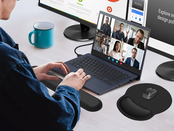 Keyboard wrist rest and mouse pad