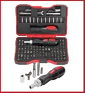 Hi-Spec 101pc Multi Bits Screwdriver &amp; Ratcheting Handle Tool Set Kit. Complete 1/4” Hex Screwdri...