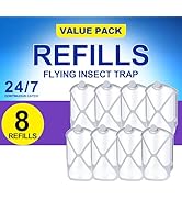 Flying Insect Trap Refills for Indoor Use (8 Cartridges) - Compatible with Flying Insect Trap Ref...