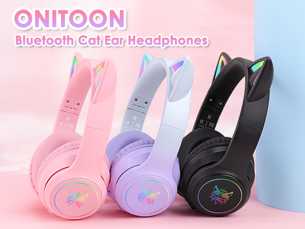 ONITOON B90 Cat Ear Bluetooth Headphone