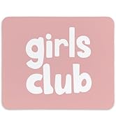KDHTY Preppy Trendy Girls Club Pink Mouse Pad,Aesthetic Groovy Girly Mouse Pad,Non-Slip Rubber Ba...