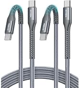 USB C to C Cable 60W Fast Charging 6FT, 2Pack USB C to USB C Cable for CarPlay, Super Durable USB...