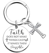 MigPio Faith Christian Keychain Confirmation Gifts for Teen Girls Inspirational Baptism Gifts Rel...