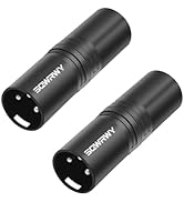 SQWRWY 2-Pack 3Pin XLR Male to Male Adapter, Zinc Alloy Shell Balanced Audio Coupler, Secure Lock...