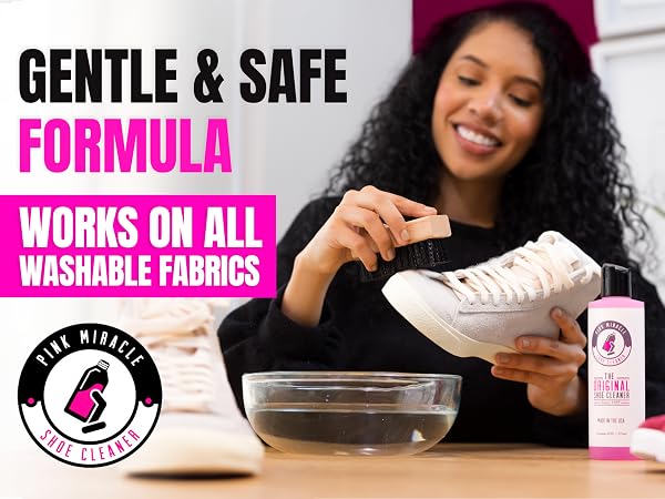 Pink Miracle Shoe Cleaner cleaning Nike Shoes 