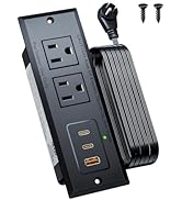 Recessed Power Strip with 20W USB C Port, Fast Charging USB A Port Conference Recessed Outlet, Sp...