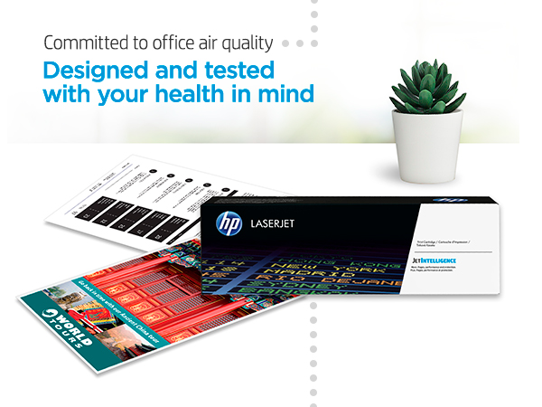 original hp toner print vibrant color recycled cartridges high air quality secure printing