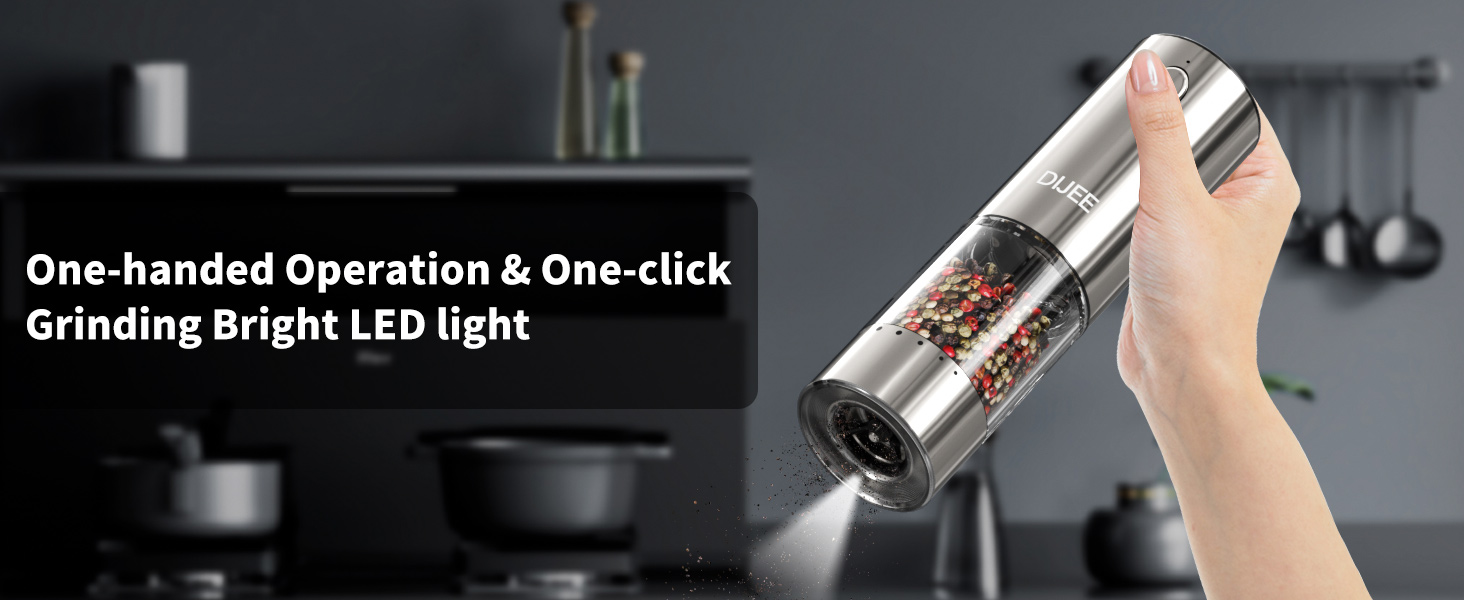 Electric Salt and Pepper Grinder Set