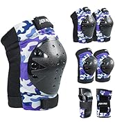AIDY-PRO Kids Knee Pads and Elbow Pads Kids Protective Gear Set, Bike Knee Pads for Kids Wrist Gu...