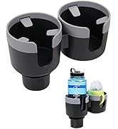 JINKEY Dual Cup Holder Expander for Car, 2 in 1 Multifunctional Large Car Cup Holder Expander Ada...