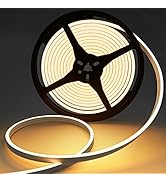 Lucienstar Led Strip Lights 16.4ft, 12V Warm White Neon Light Strip, Flex Cuttable Waterproof LED...