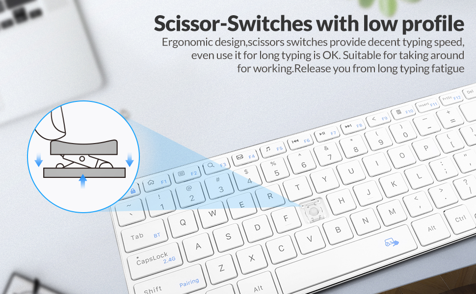 Stainless steel Dual mode Keyboard 