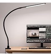 Desk Lamps for Home Office, 10W Clamp Lamp Dimmable Gooseneck Lamp Touch Control, Adjustable Desk...