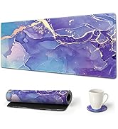 AIMSA Large Gaming Mouse Pad, XXL Keyboard Mouse Mat Extended Desk Pad with Stitched Edges, Durab...