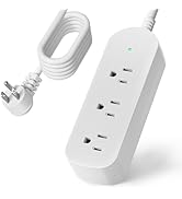 Outdoor Power Strip Weatherproof, 6 FT Extension Cord, 3 AC Outlets, Waterproof Surge Protector, ...