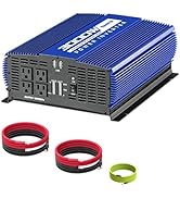 Kinverch 3000W Power Inverter 12V DC to 110V AC Car Battery Inverter with 4 AC Outlets /2 USB Por...