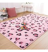 Amearea Fluffy Area Rug, Modern Shag Leopard Print Rugs Home Decor for Bedroom, Soft Comfy Faux F...