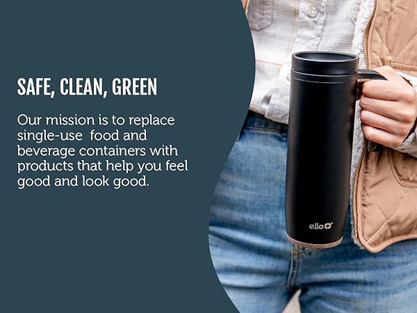 ello magnet travel coffee mug with handle for travel