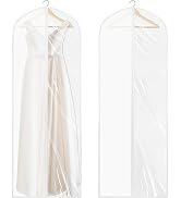 Simple Houseware 65-inch Clear Garment Bags with Zipper for Gowns, Suits, Dresses, Costumes, Unif...
