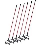 Matthew Cleaning Commercial Quick-Change Iron Mop Handle for Floor Cleaning Heavy Duty Mop Head R...
