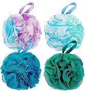 DadyMart Bath Shower Loofah Sponge 60g Bath Mesh Pouf Shower Ball Body Scrubber Exfoliating Bath ...