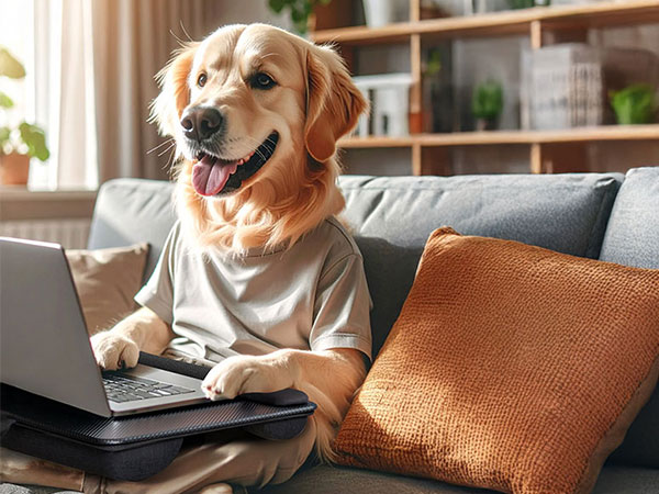home office pro lap desk being used with a laptop while working on a couch