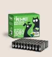 Pet N Pet 1080 Counts Black Poop Bags for Dogs, 41% Plant Based &amp; 59% PE Extra Thick Dog Poop Bag...