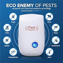 Ultrasonic pest repeller plug in indoor for mice roaches ants spiders