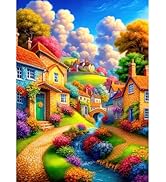 500 Piece Jigsaw Puzzle for Adults - Colorful Enchanted Village Fantasy Landscape Challenging 500...
