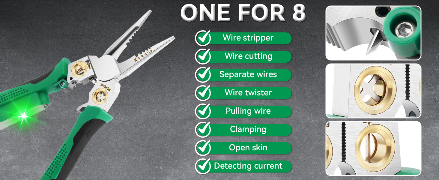 8 in 1 wire stripper twister for cutting and pulling wires