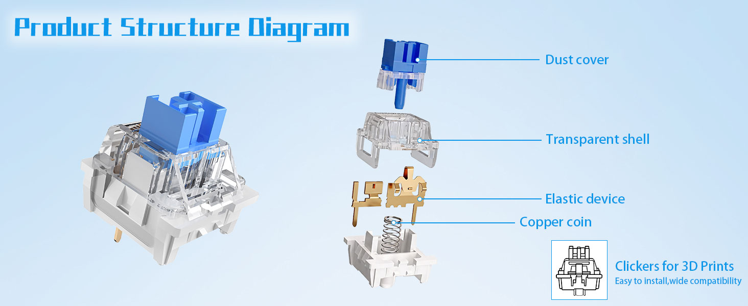 clickers for 3d prints