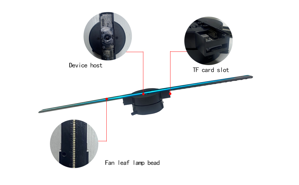 16.5 inch 3d hologram fan