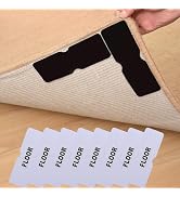 Rug Tape 8PC Rug Corner Grippers Double Sided Reusable Carpet Tape,Washable Non Slip Rug Pads Str...