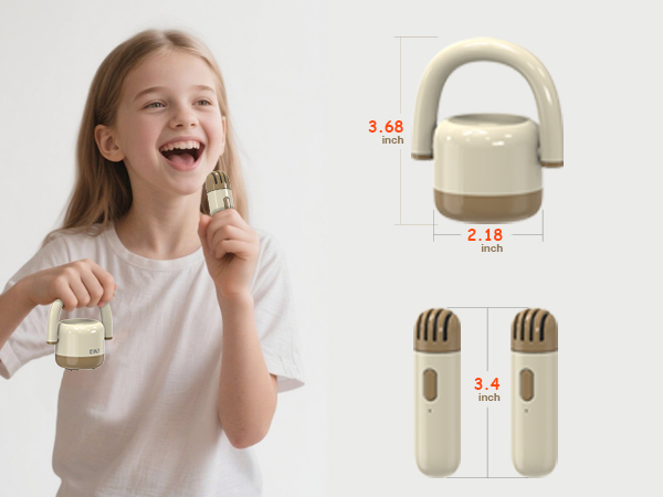 EWA Metal Mini Karaoke Machine for Kids,Girls,Boys