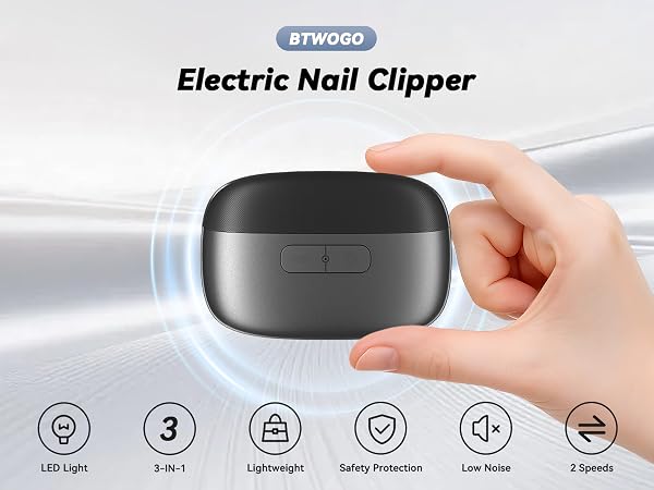 3 in 1 Electric Nail Clipper Rechargeable Nail Trimmer Polisher