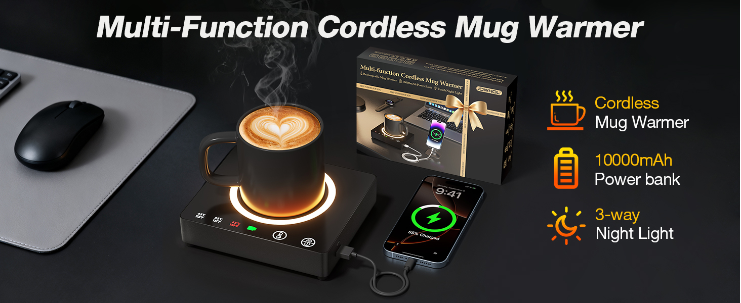 multi-function cordless mug warmer