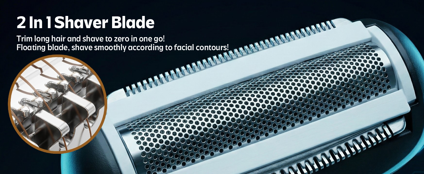 with a foil shaver blade, this beard and hair clipper can shave to zero with the floating shaver