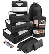 Veken 8 Set Packing Cubes for Suitcases, Travel Essentials for Carry on, Luggage Organizer Bags S...