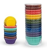 Mini 400-Count Cupcake Liners Cupcake Cups Food Grade 8 Solid Retro Colors Cupcake Papers Baking ...
