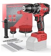 Cordless Drill Set for Milwaukee 18V Battery, 792inch-lbs Compact Cordless Drill/Driver Bits/Brus...
