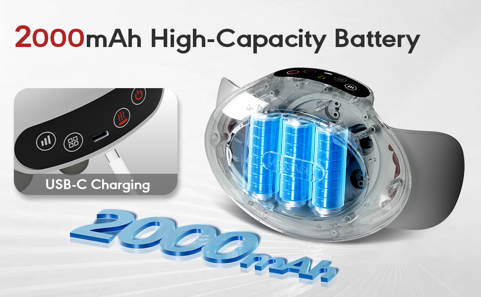 2000mAh High-Capacity Battery