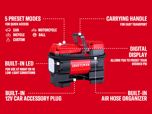 12V Portable Tire Inflator