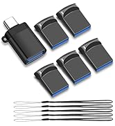 EASTBULL 16GB USB 2.0 Small Flash Drives 5 Pack with A USB-C Adapter, FAT32 Mini USB Drives Small...