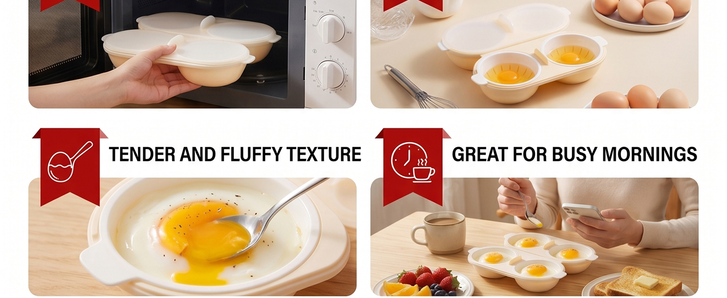 Li&amp;amp;Zhao 4 Cavity Microwave Egg Poache