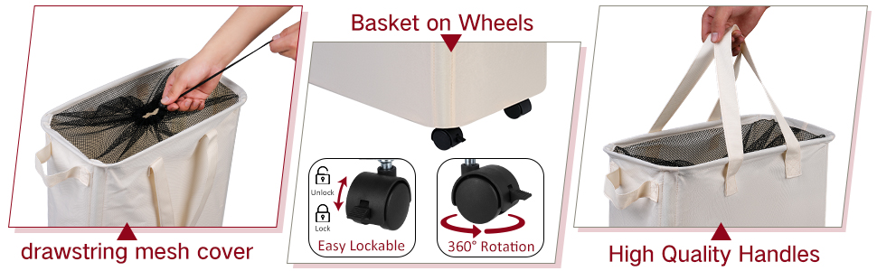 rolling laundry basket